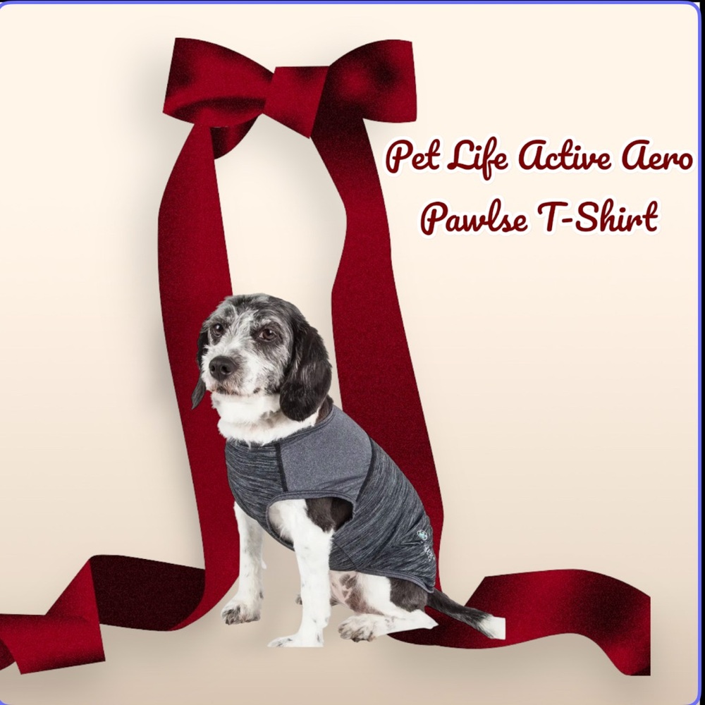 The Pet Life Active Aero Paelse Heathered Quick Dry Dog T-Shirt Size Small NWT